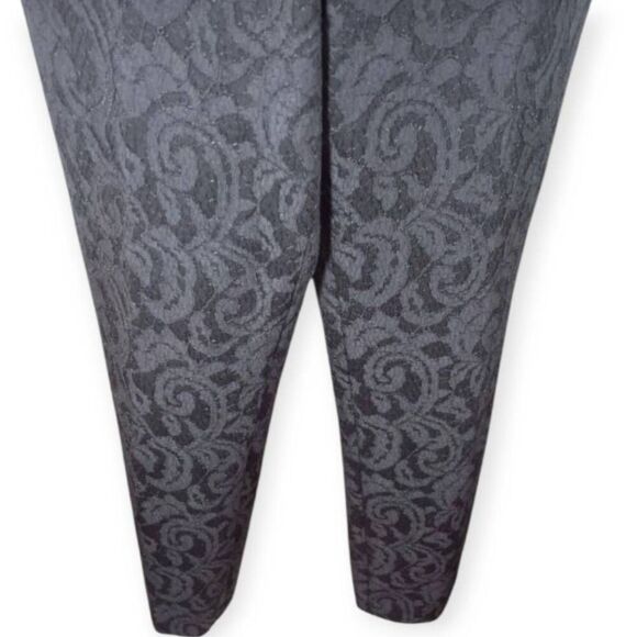 ANN TAYLOR BLACK FLORAL PANTS SZ.4 EUC. - Picture 3 of 7